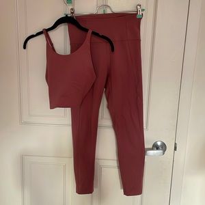 Girlfriend Collective workout set, dusty rose